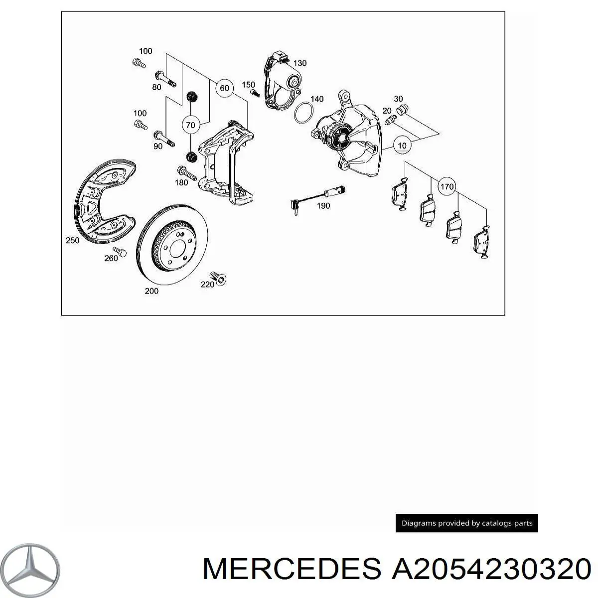  Mercedes A2054230320 ціна, від 24.07 USD