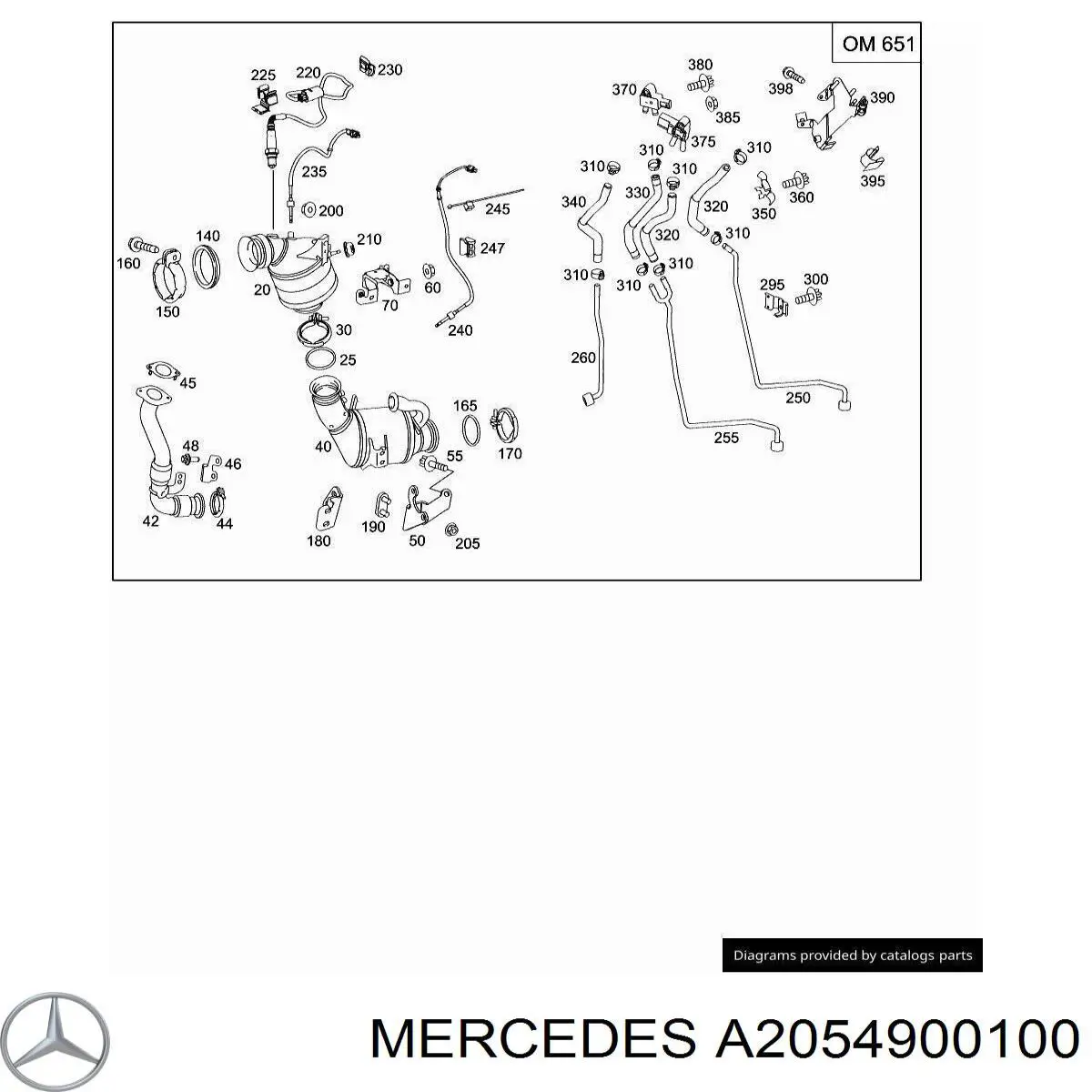  Mercedes A2054900100 ціна, від 25.40 USD