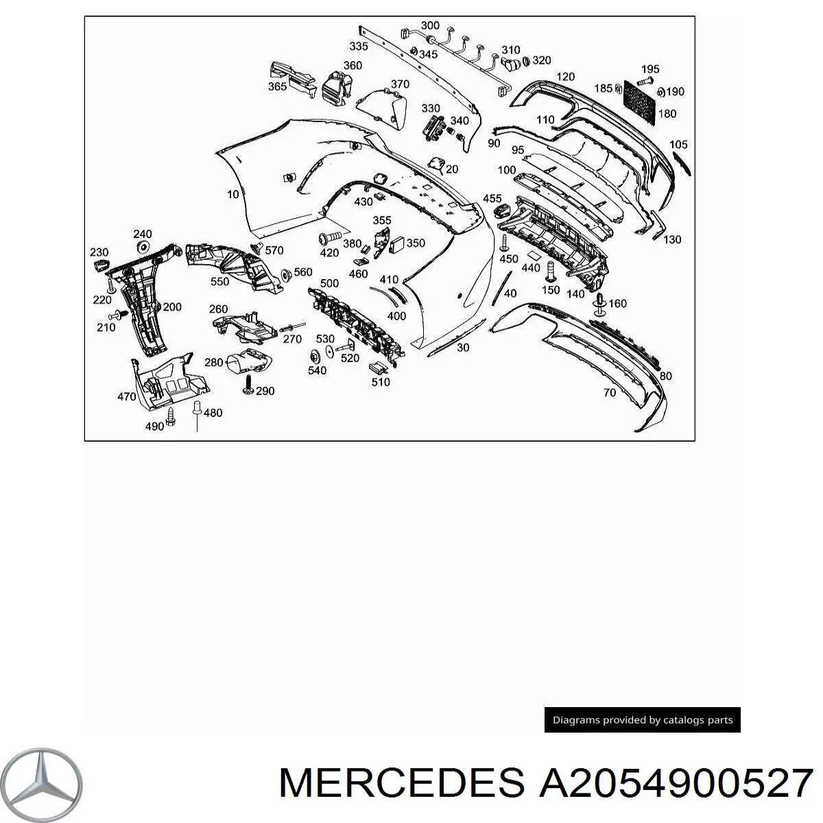 Купити A2054900527 Mercedes Насадка на глушник
