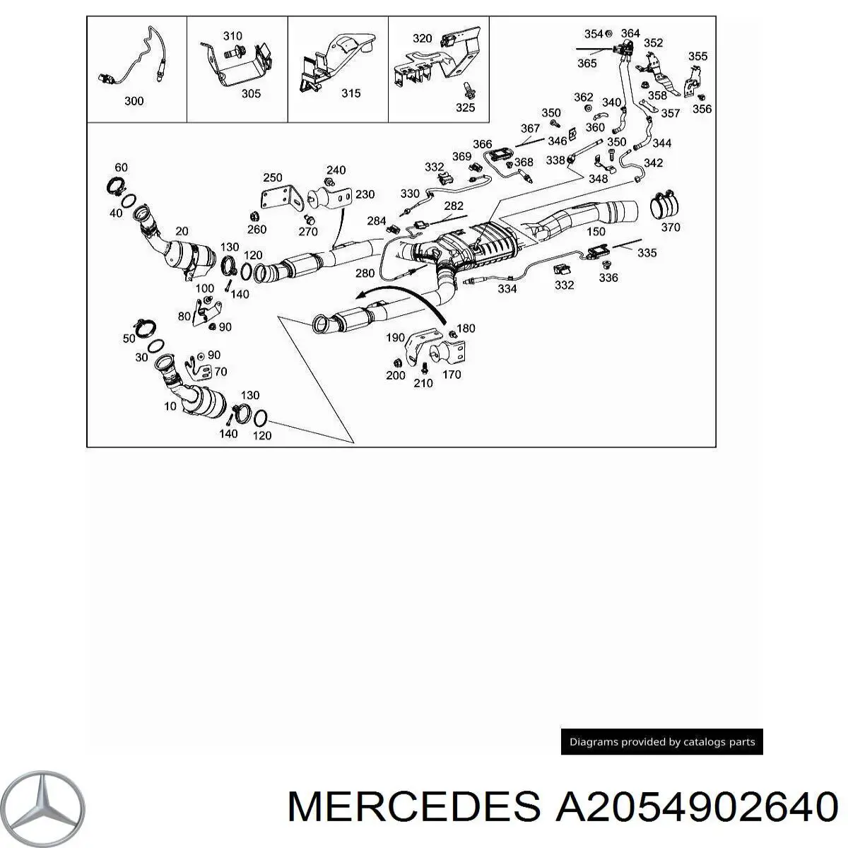  Mercedes A2054902640 ціна, від 20.27 USD