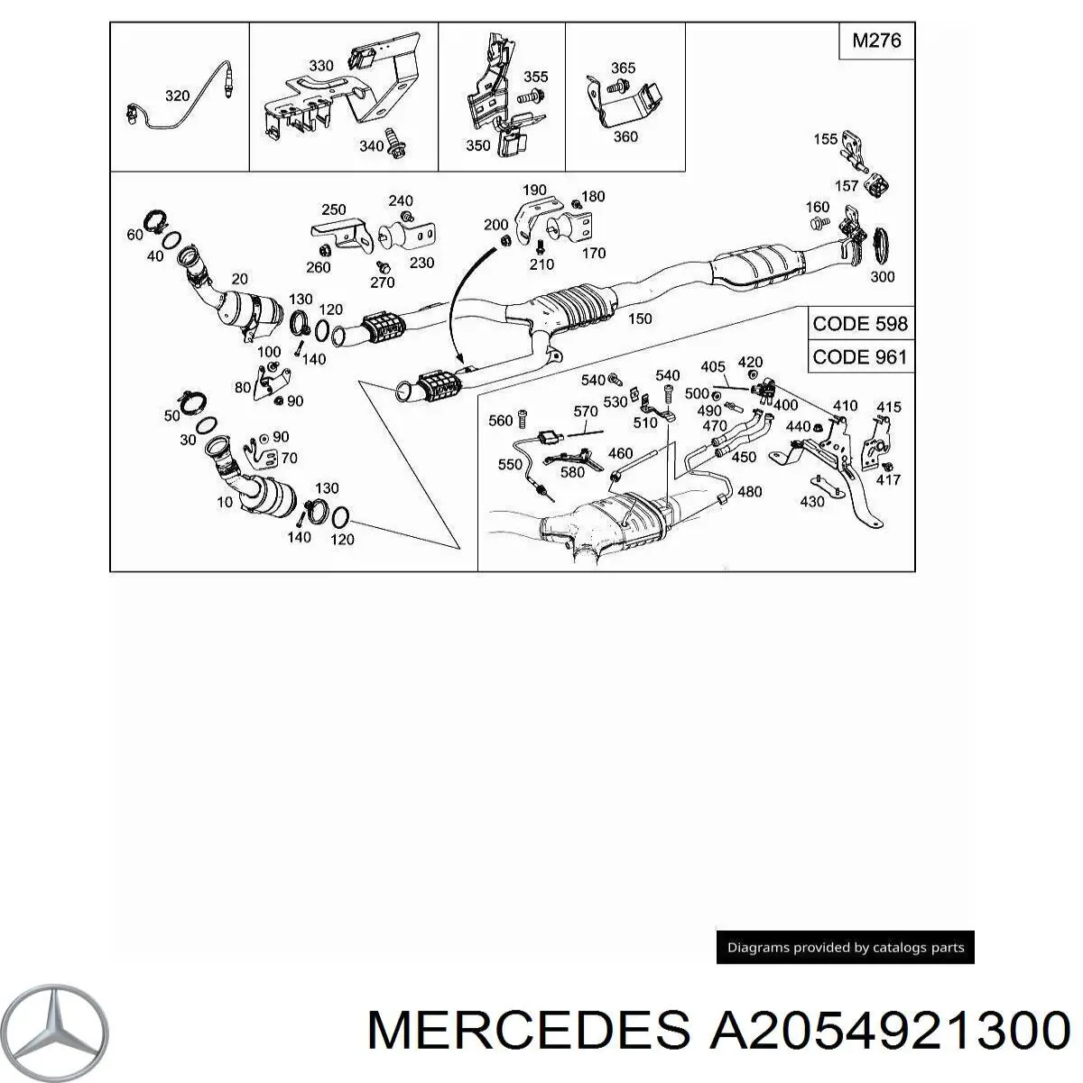  Mercedes A2054921300 ціна, від 25.34 USD