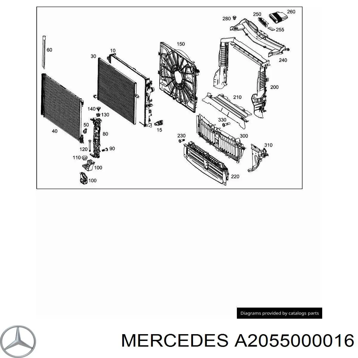  Mercedes A2055000016 ціна, від 56.43 USD