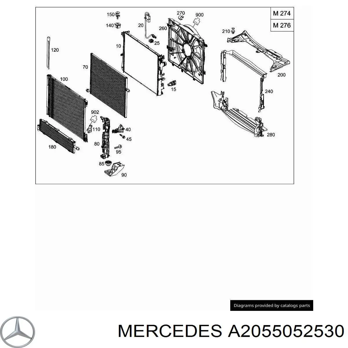  Mercedes A2055052530 ціна, від 180.68 USD