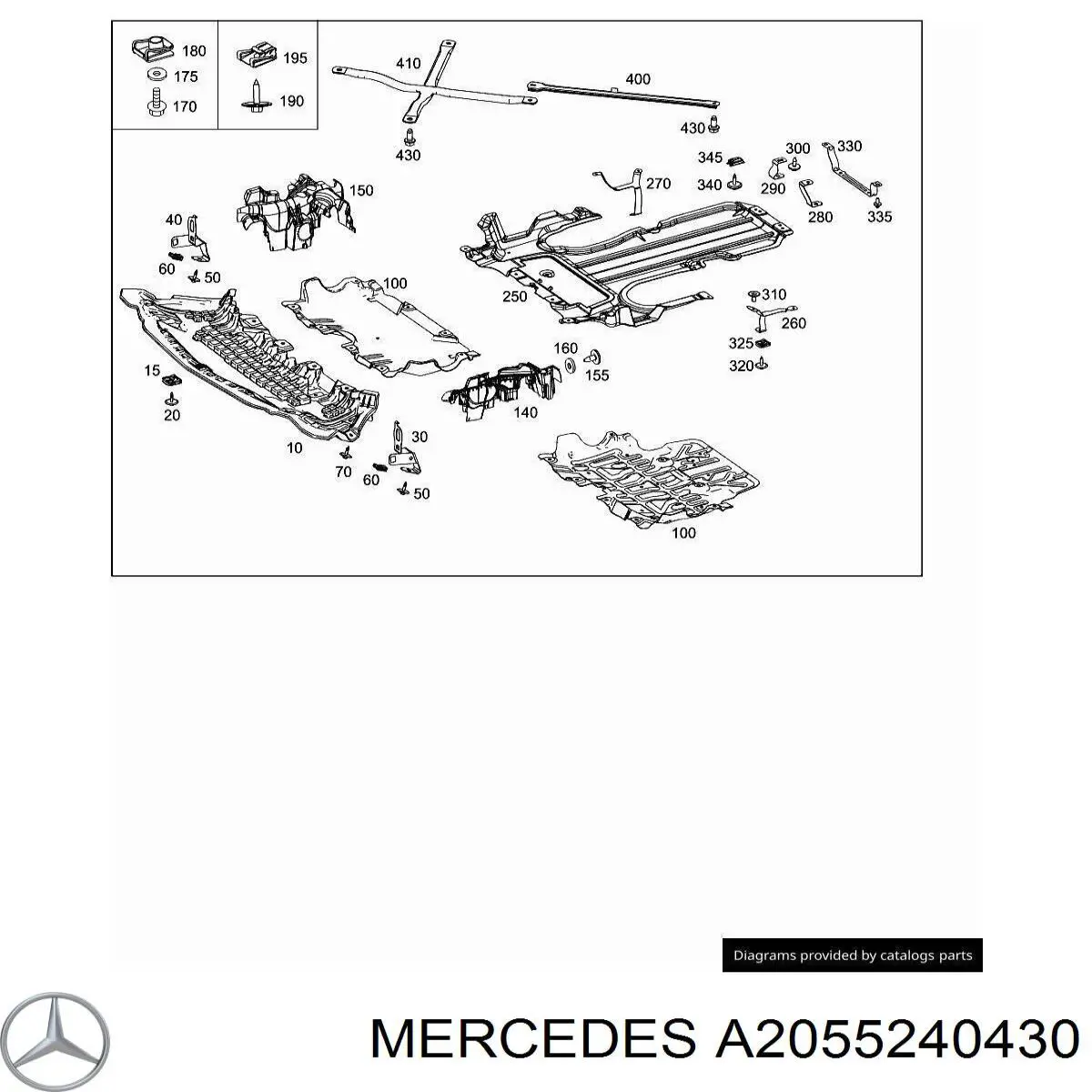 Mercedes A2055240430 ціна, від 76.02 USD