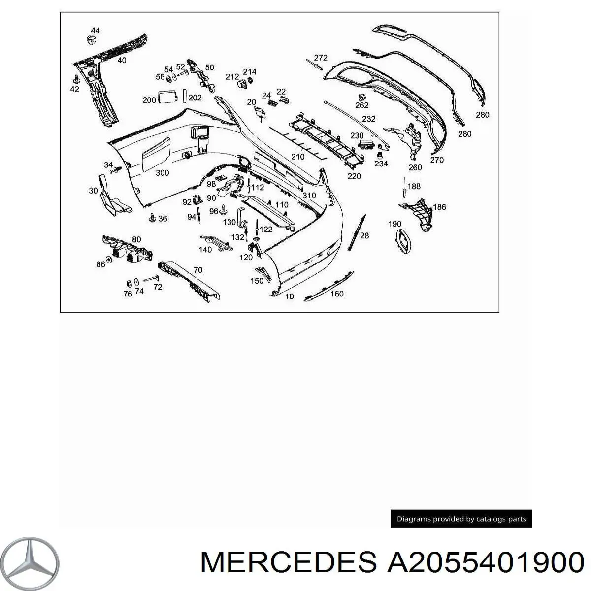 Кабель / дріт парктроніка бампера, заднього Mercedes A2055401900 ціна, від 95.02 USD