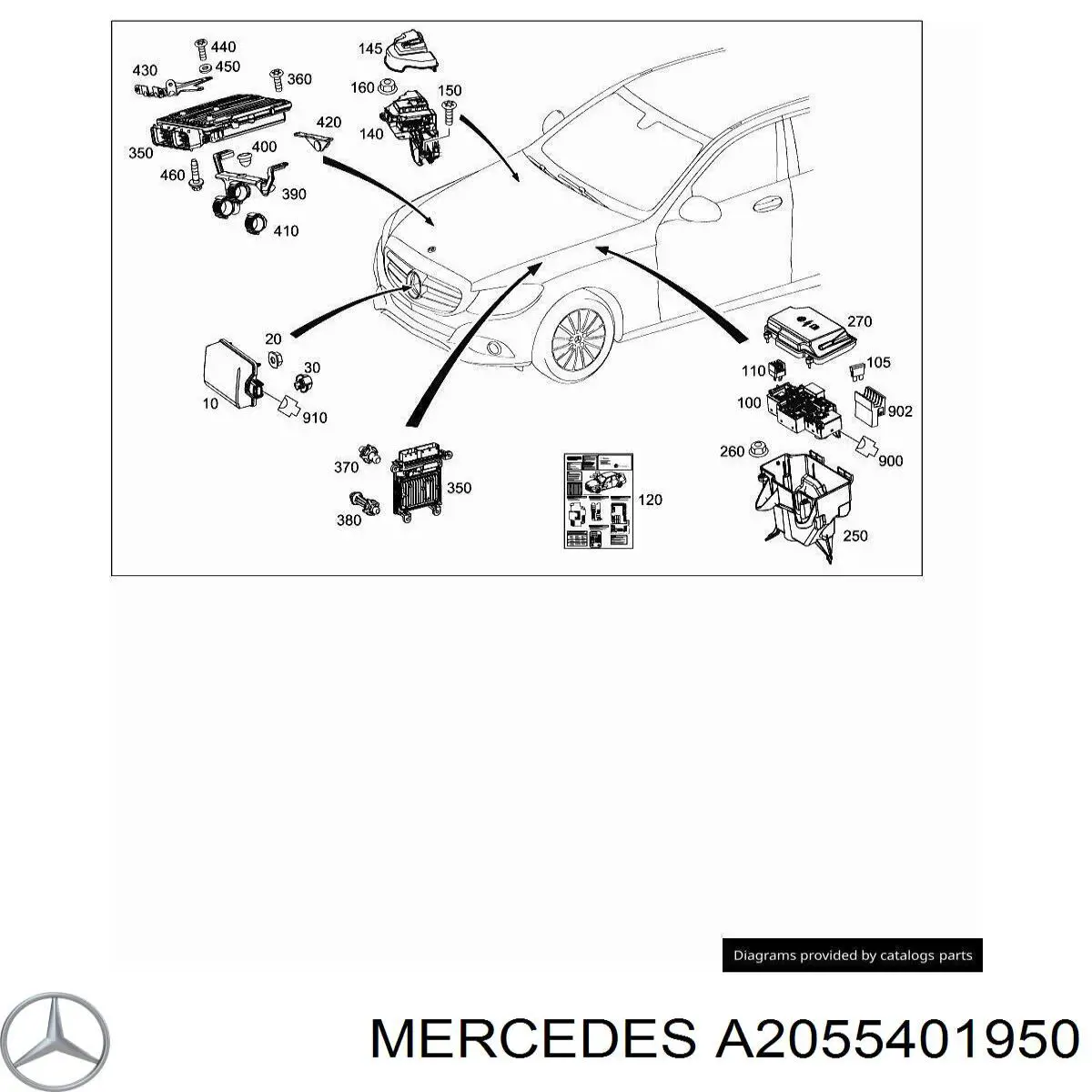 Купити A2055401950 Mercedes Корпус запобіжників