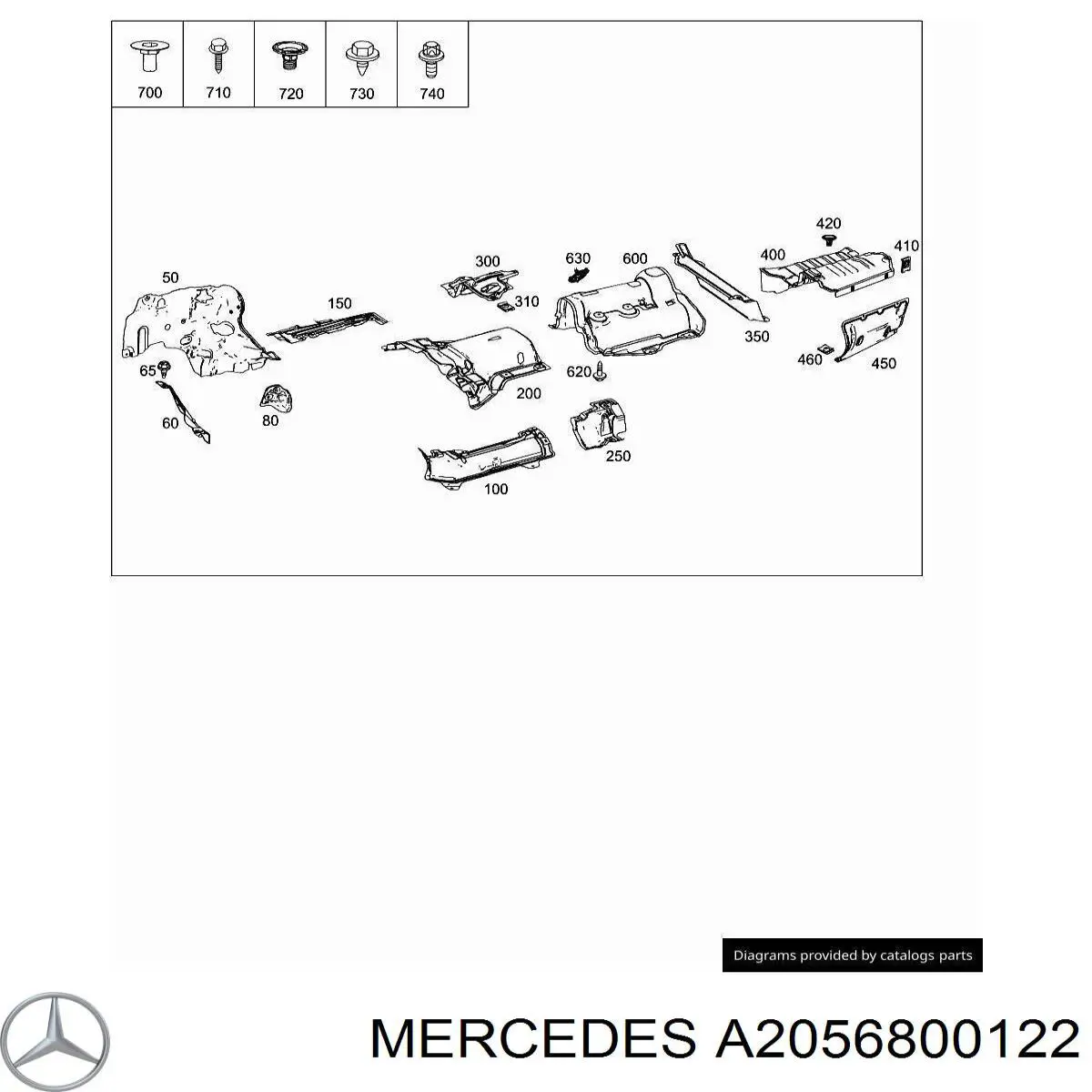  Mercedes A2056800122 ціна, від 31.04 USD
