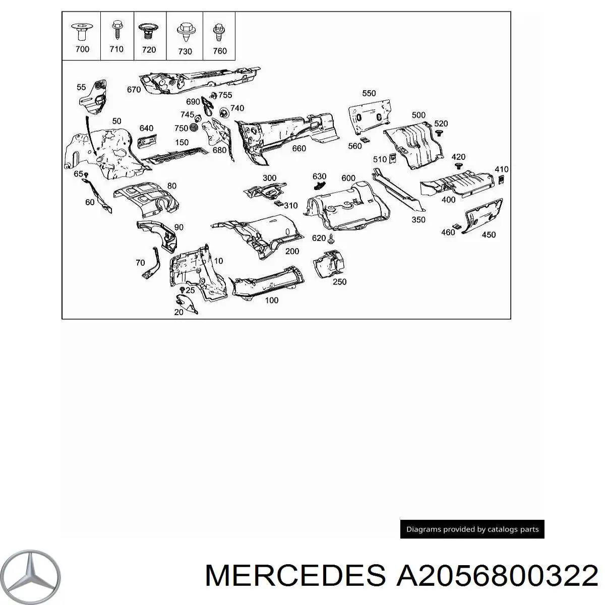  Mercedes A2056800322 ціна, від 39.53 USD