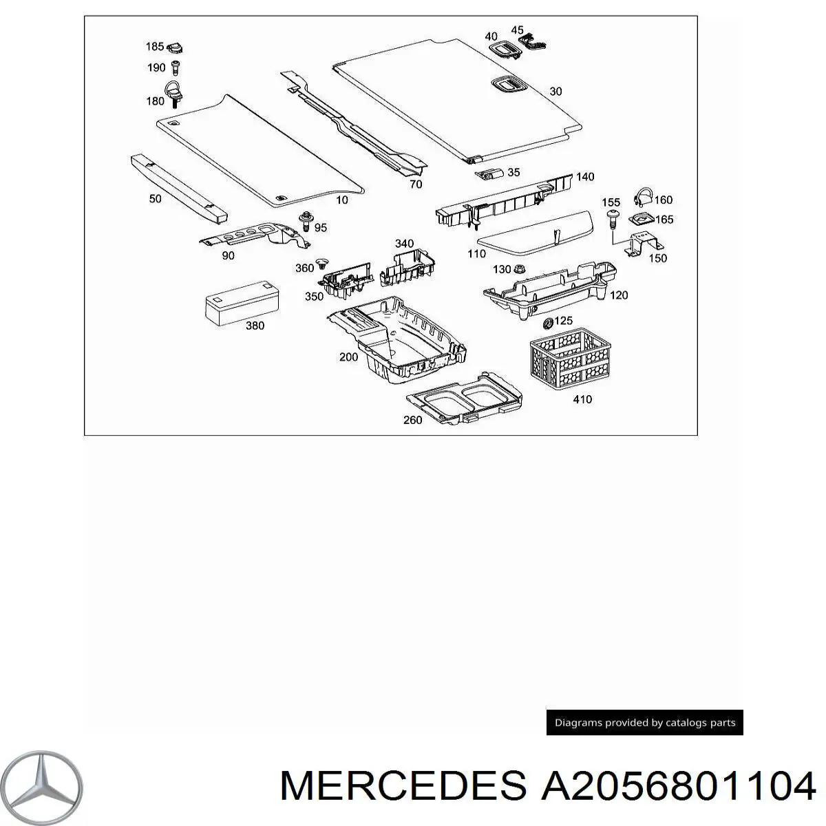  Mercedes A2056801104 ціна, від 313.15 USD