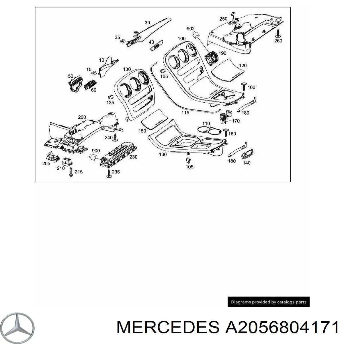Купити A2056804171 Mercedes 