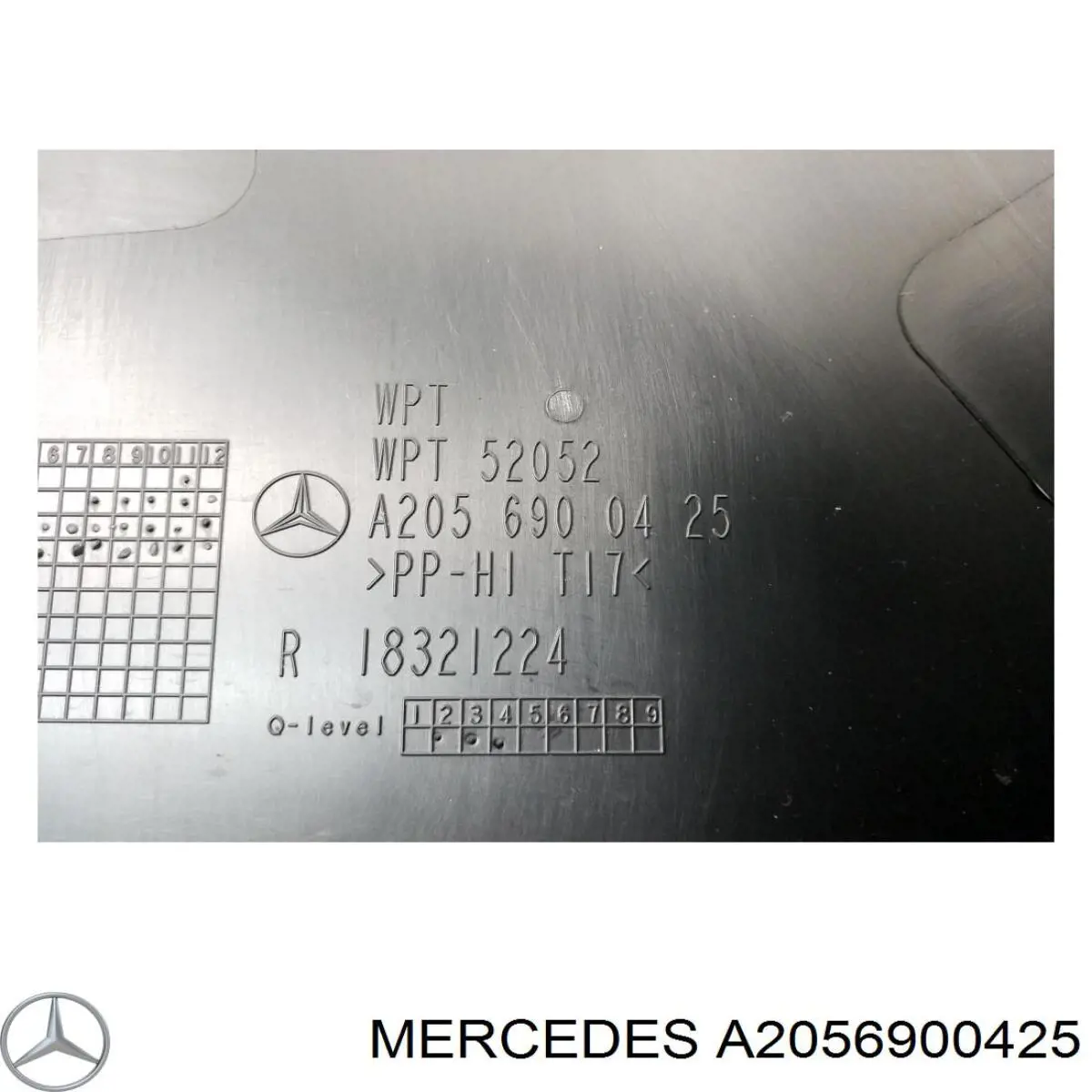 Купити A2056900425 Mercedes Обшивка стійки кузова внутрішньої, середня нижня права