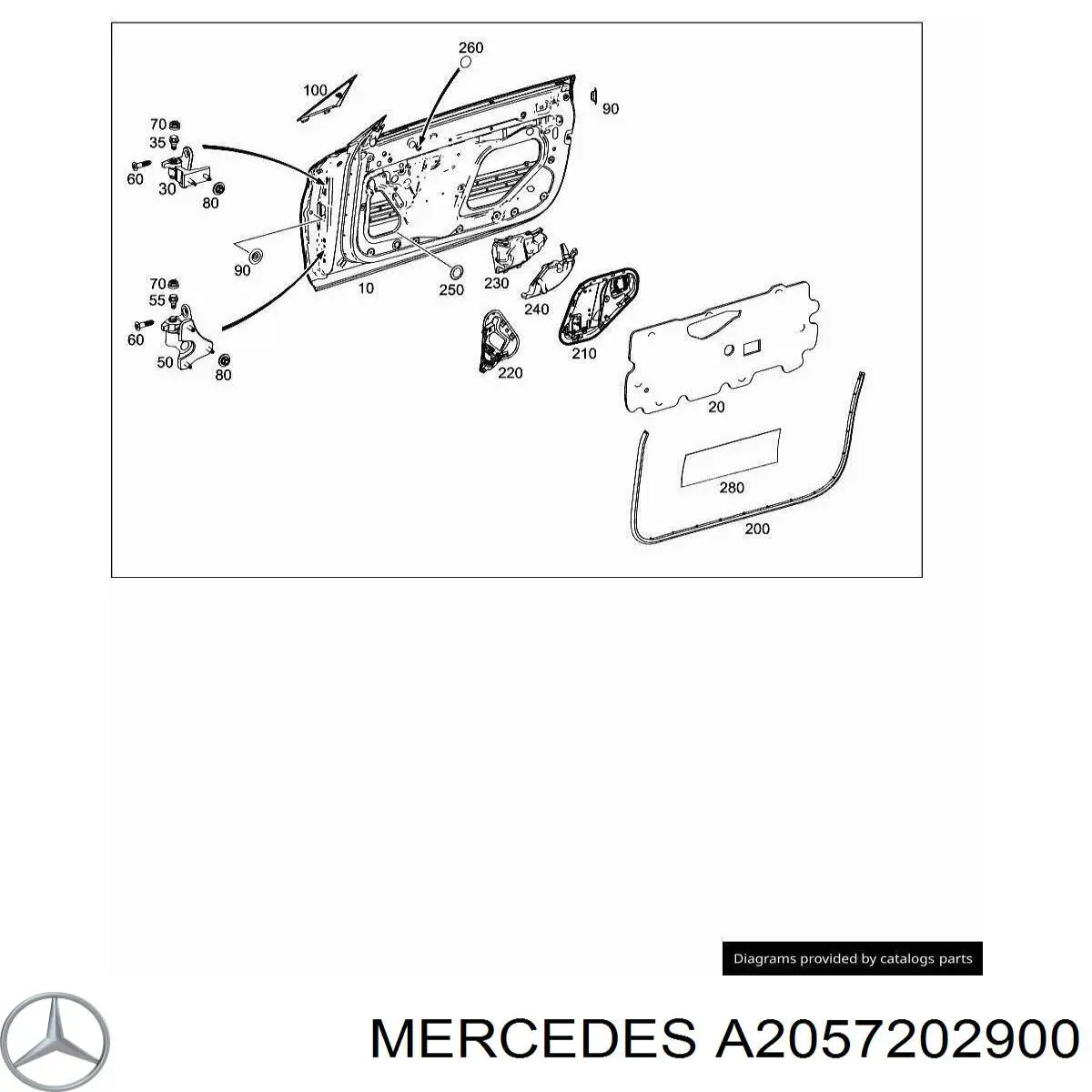 A2057209726 Mercedes Дверь передня ліва