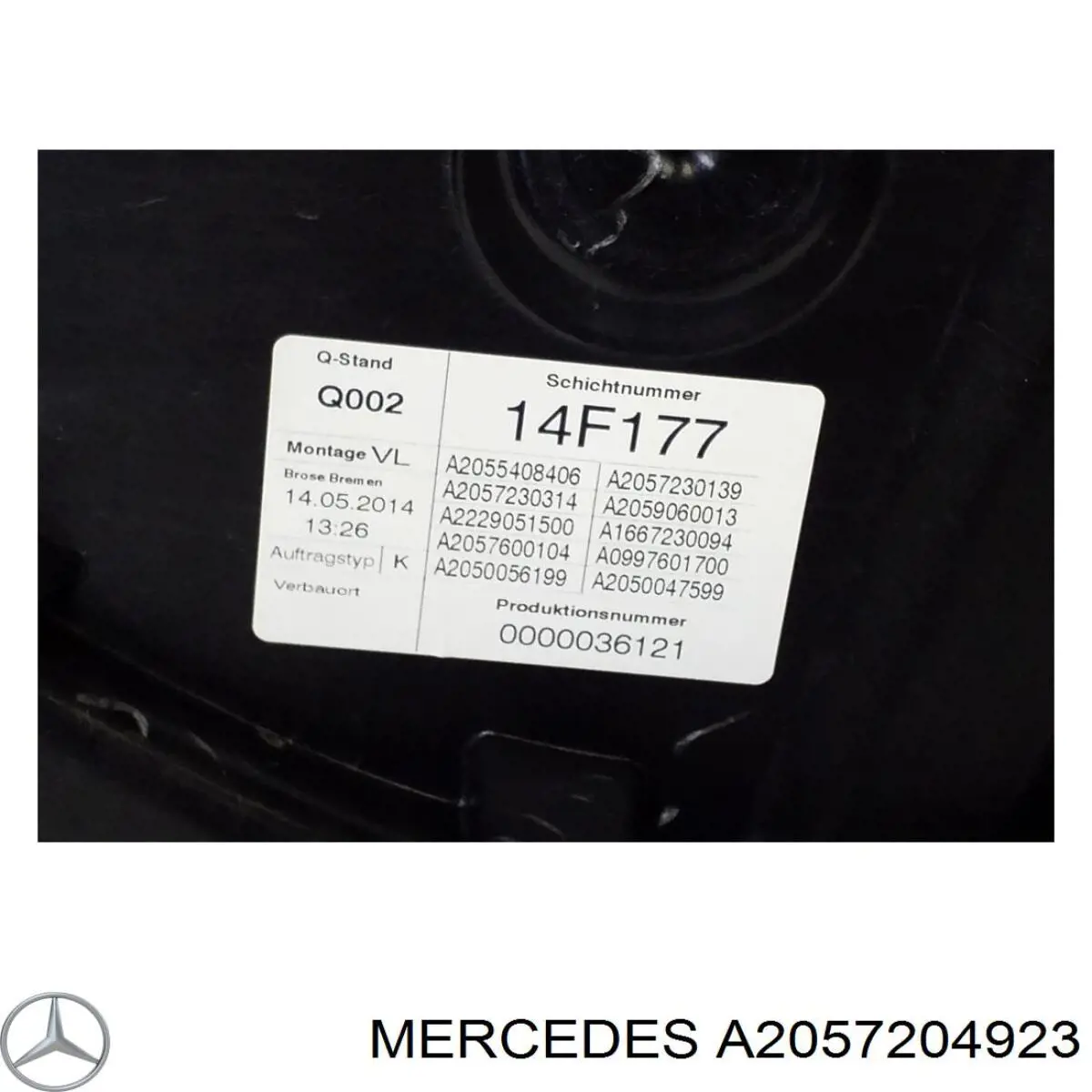 Купити A2057204923 Mercedes Механізм стеклопідйомника водійських дверей