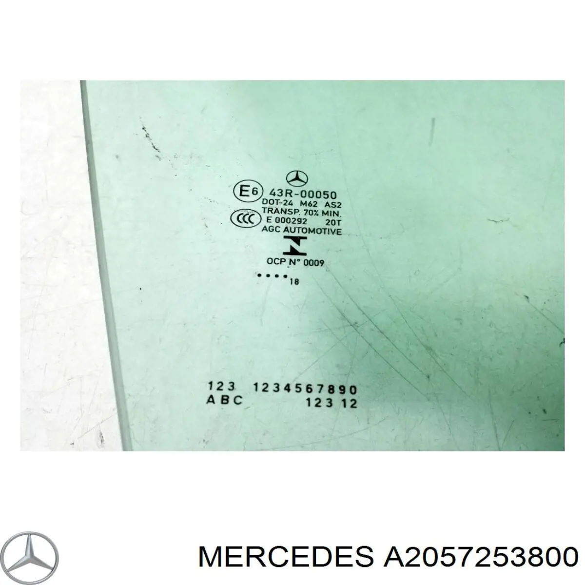 Купити A2057253800 Mercedes Скло передніх дверей, правою