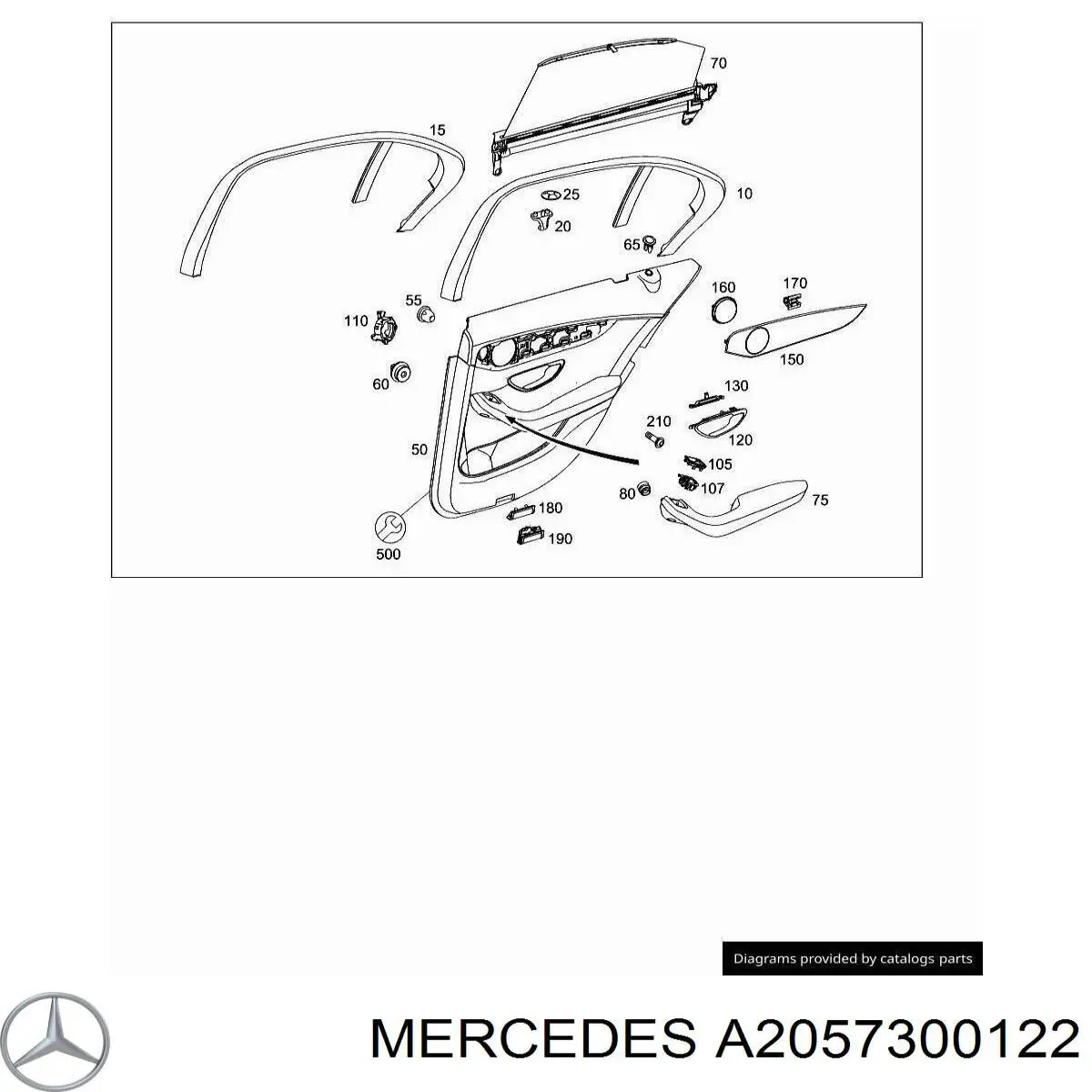  Mercedes A2057300122 ціна, від 117.82 USD