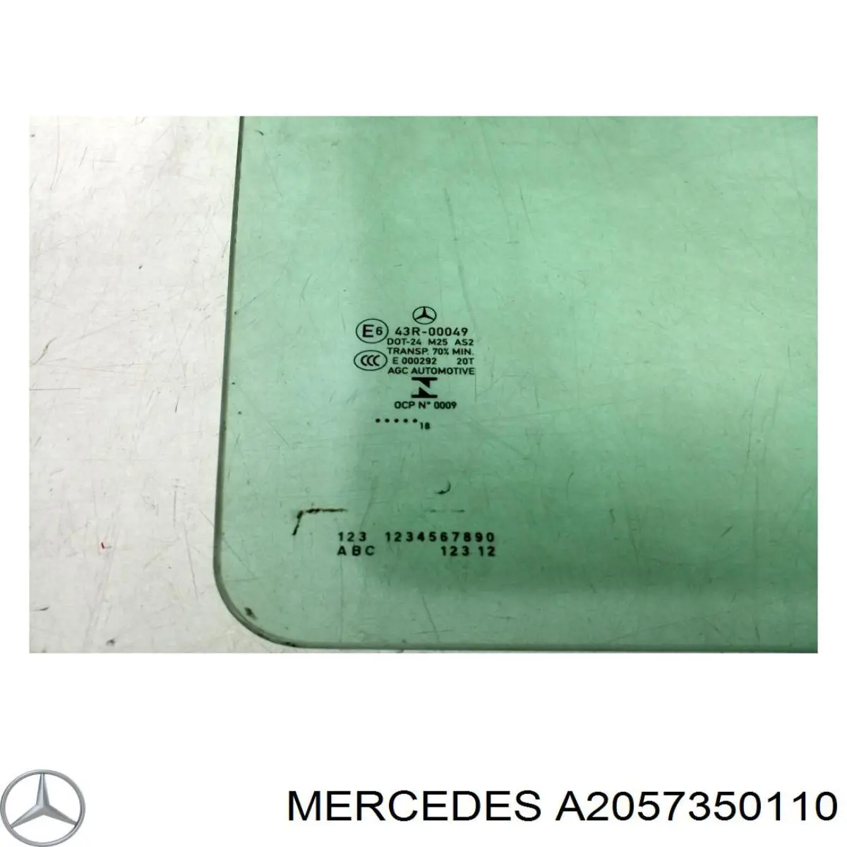 Купити A2057350110 Mercedes Скло задніх дверей, правих