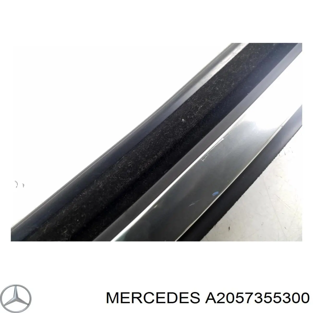 A2057350125 Mercedes Направляюча скла рамки двері, задньої лівої