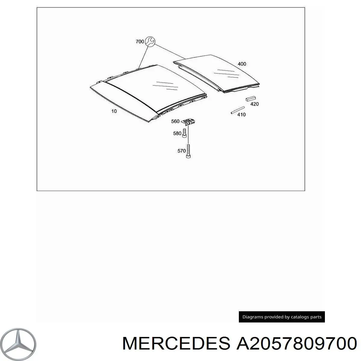 Mercedes A2057800077 ціна, від 115.30 USD