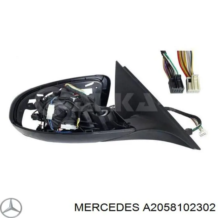  Ліве бокове дзеркало Mercedes C 