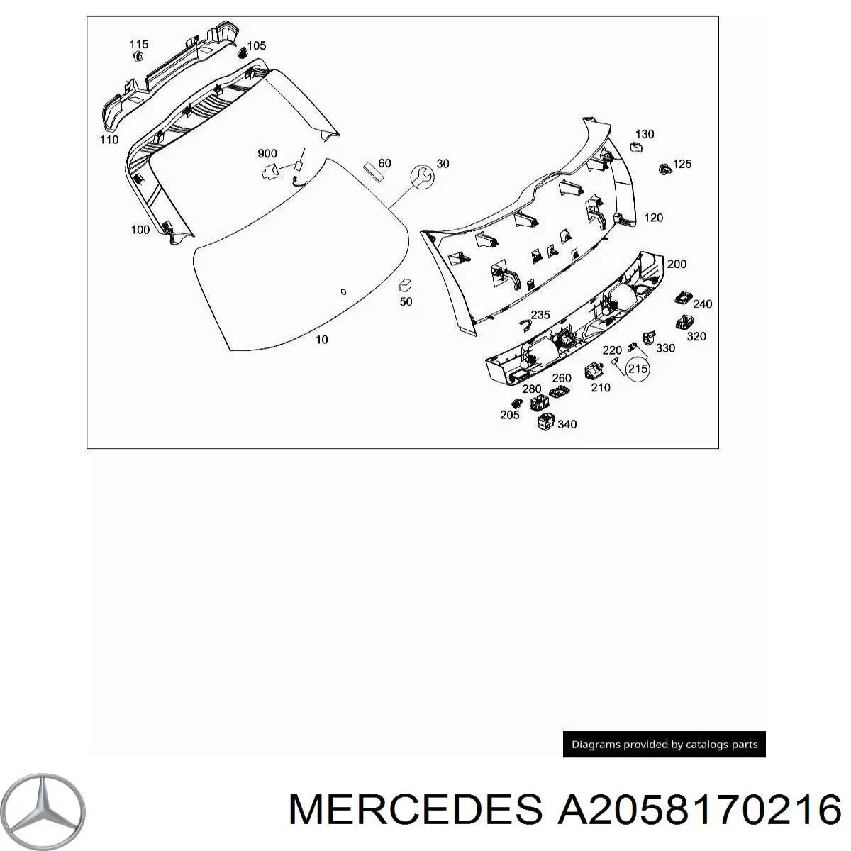  Mercedes A2058170216 ціна, від 22.57 USD