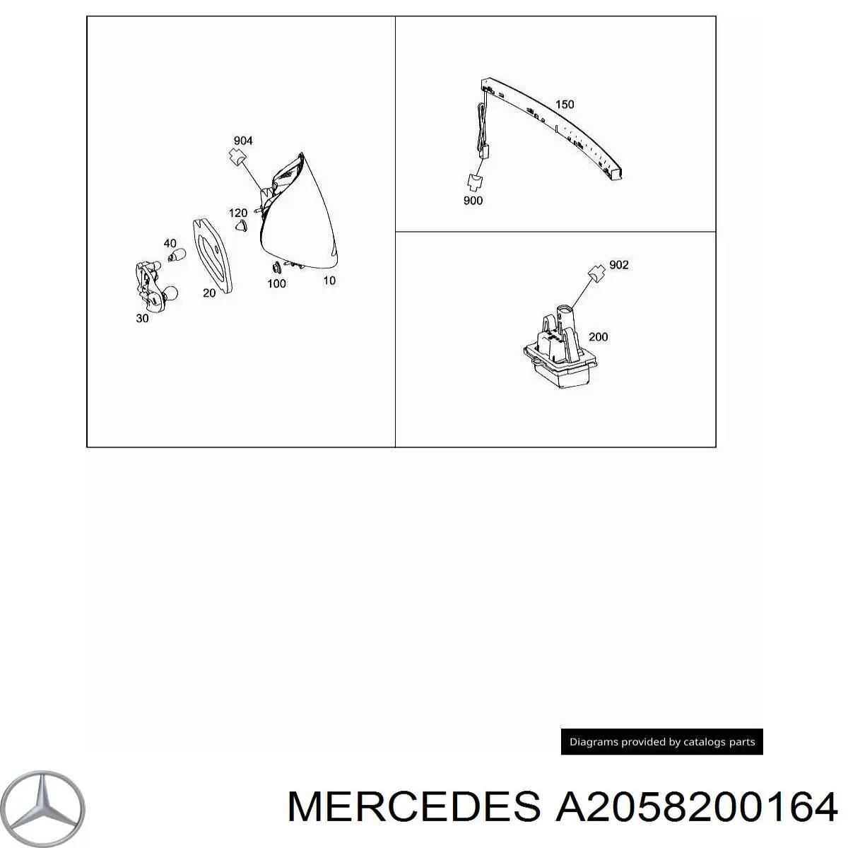 Лівий стоп A2058200164 Mercedes