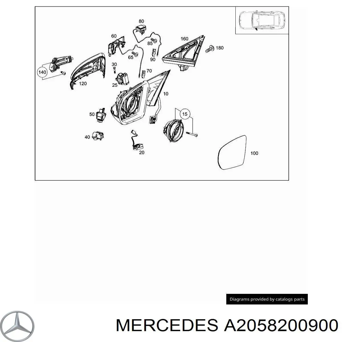  Mercedes A2058200900 ціна, від 28.22 USD