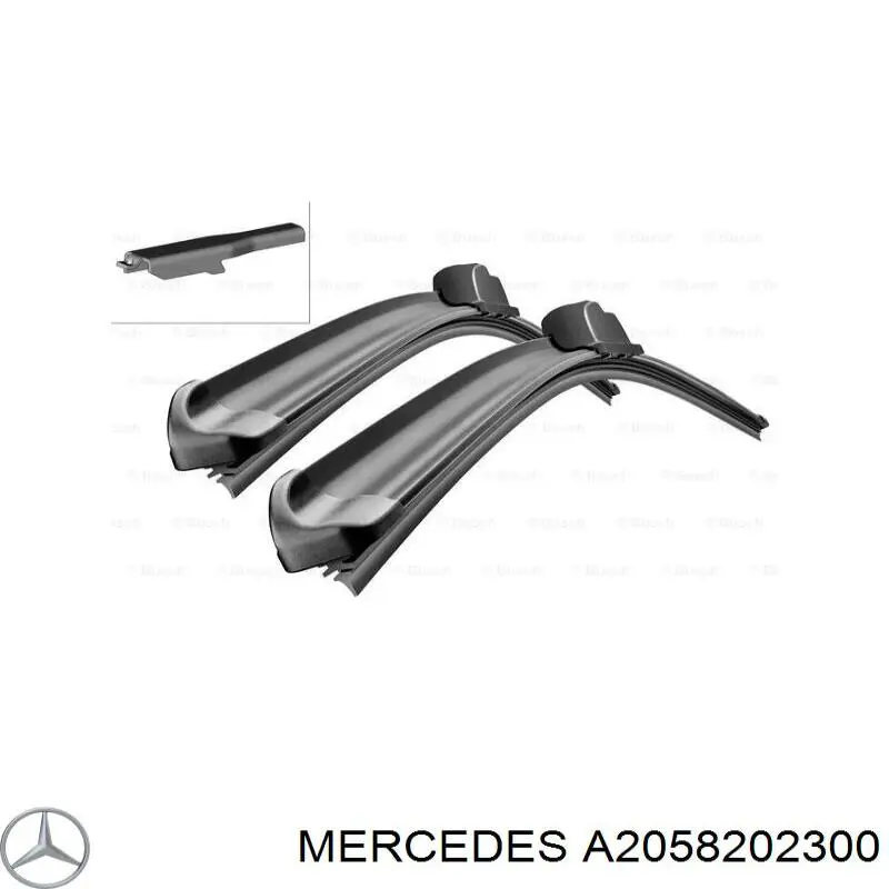 Щітка-двірник лобового скла, комплект з 2-х шт. Mercedes A2058202300 ціна, від 43.76 USD