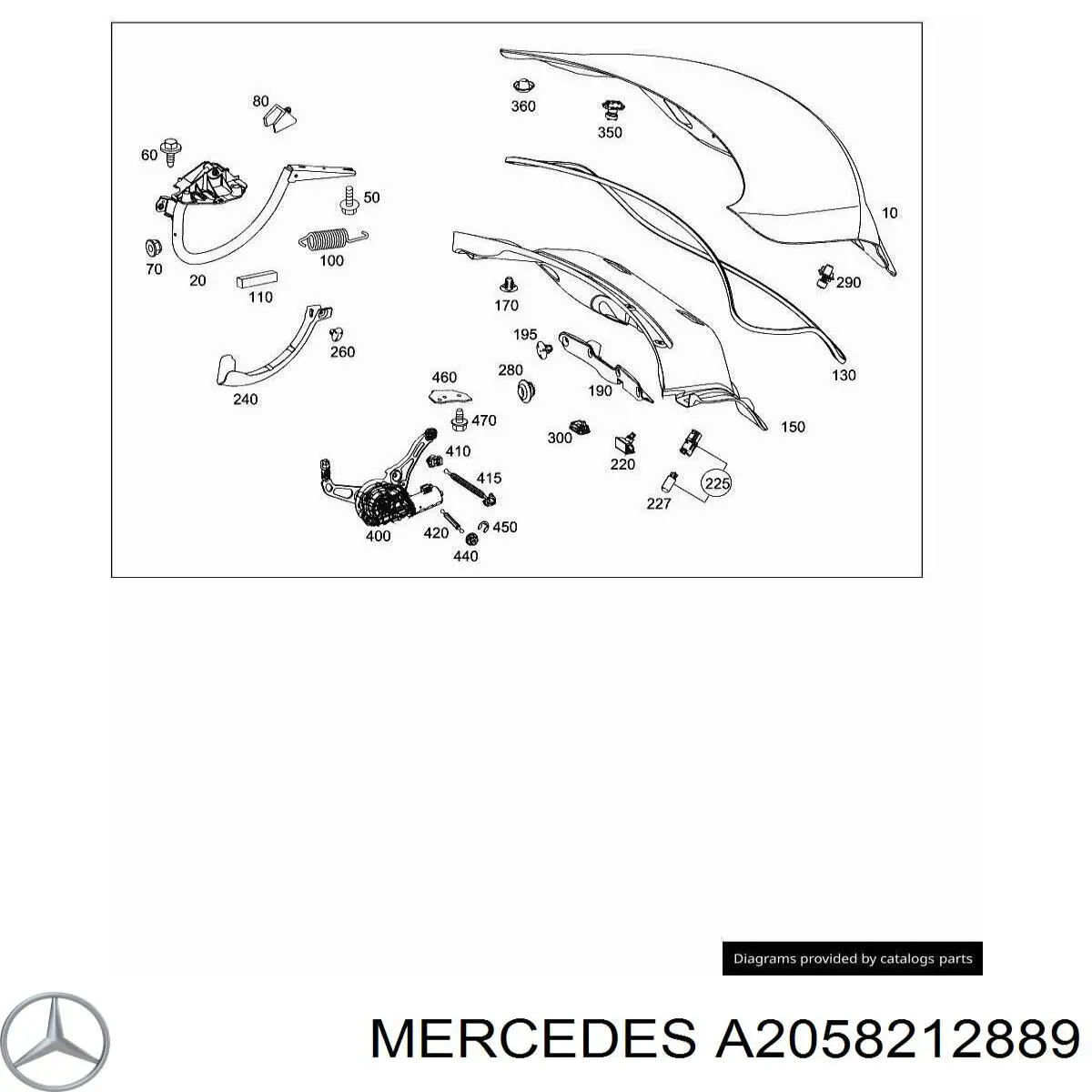  Mercedes A2058212889 ціна, від 6.33 USD