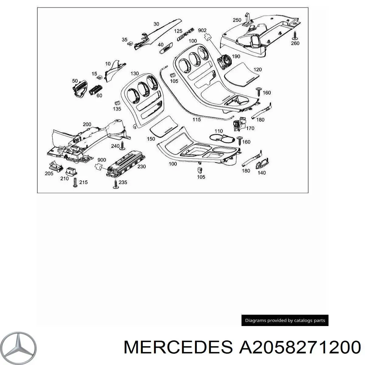Годинник салонний Mercedes A2138271400