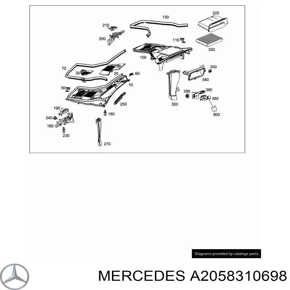 Купити A2058310698 Mercedes 