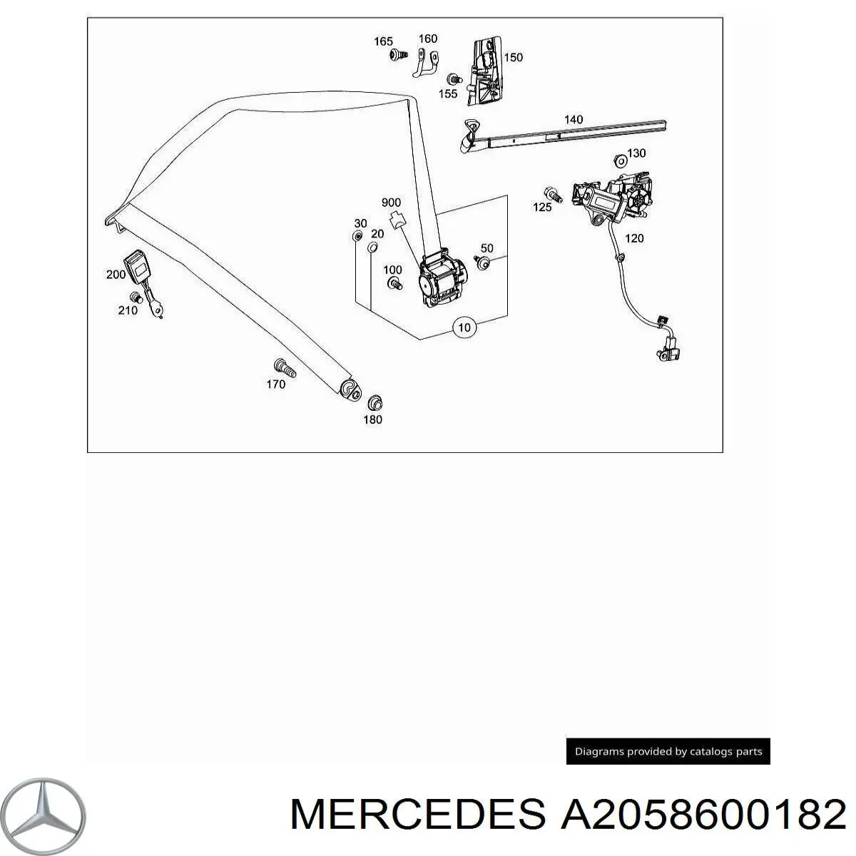  Mercedes A2058600182 ціна, від 88.88 USD