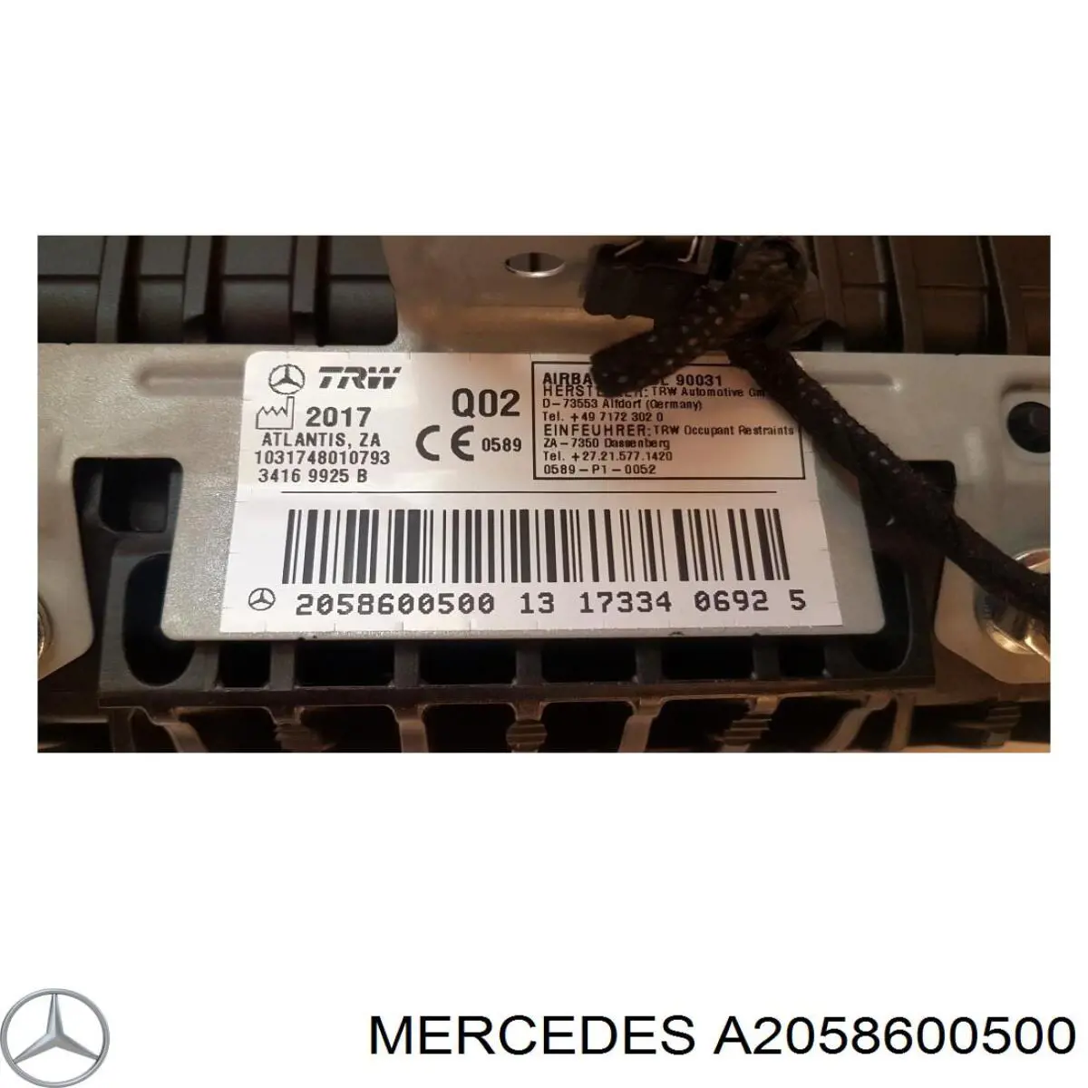 Купити A2058600500 Mercedes Установка подушки безпеки пасажира