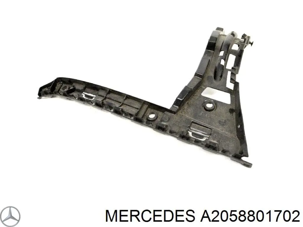 A2058801702 Mercedes Напрямна заднього бампера, ліва