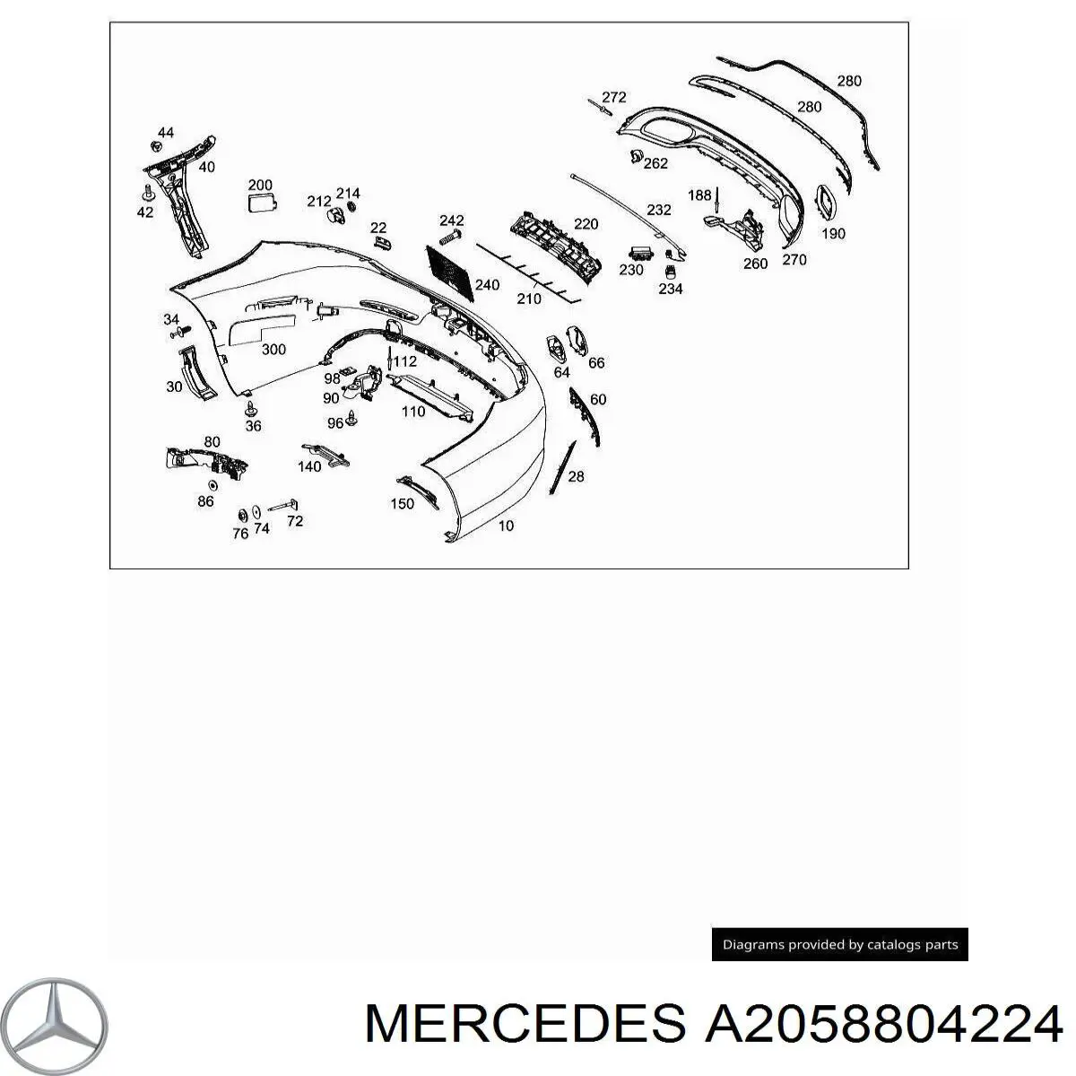 Купити A2058804224 Mercedes 