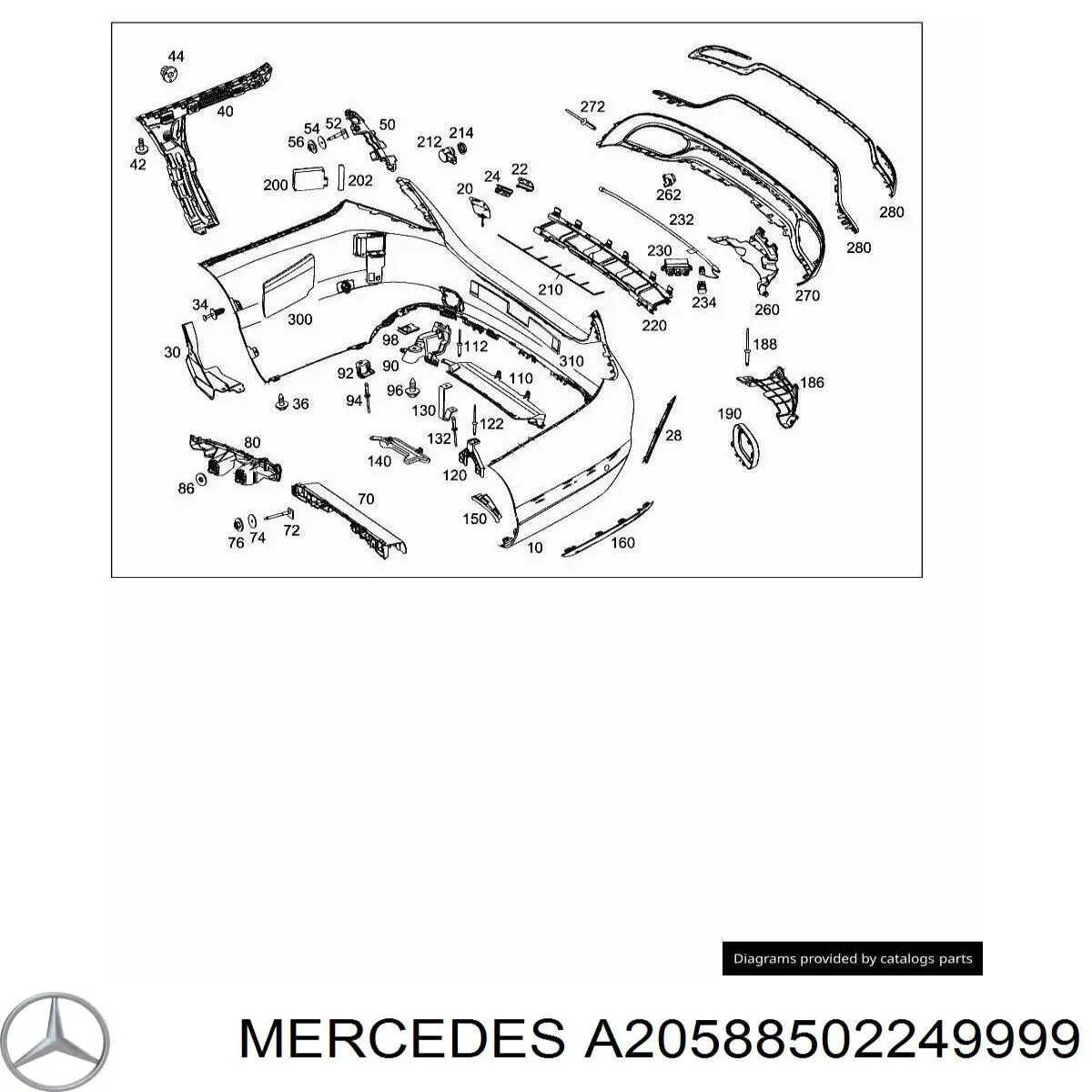  Mercedes A20588502249149 ціна, від 20.80 USD