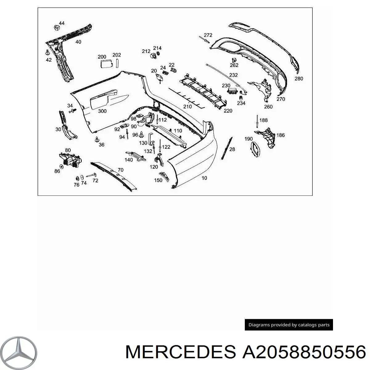  Mercedes A2058850556 ціна, від 16.94 USD