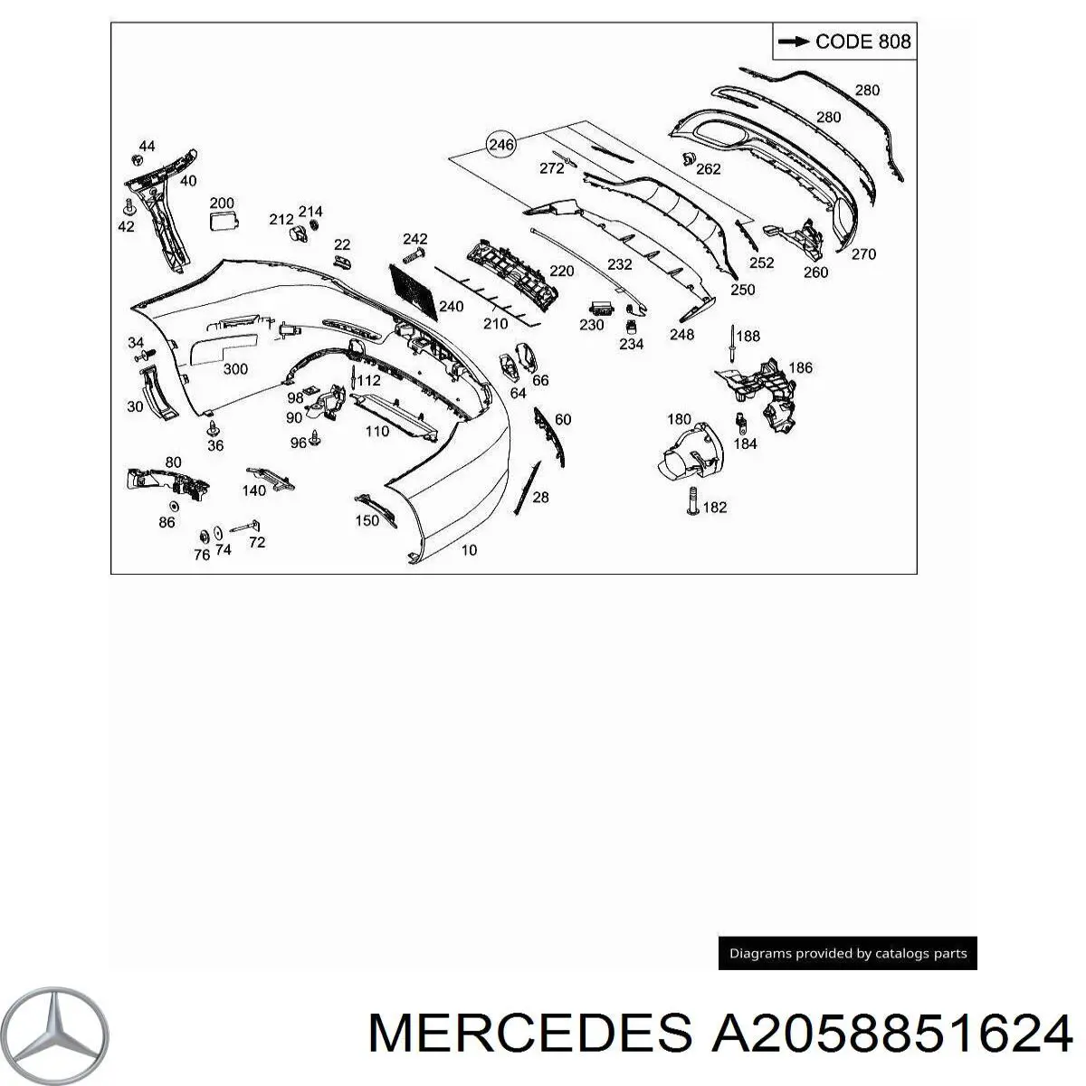 Купити A2058851624 Mercedes 