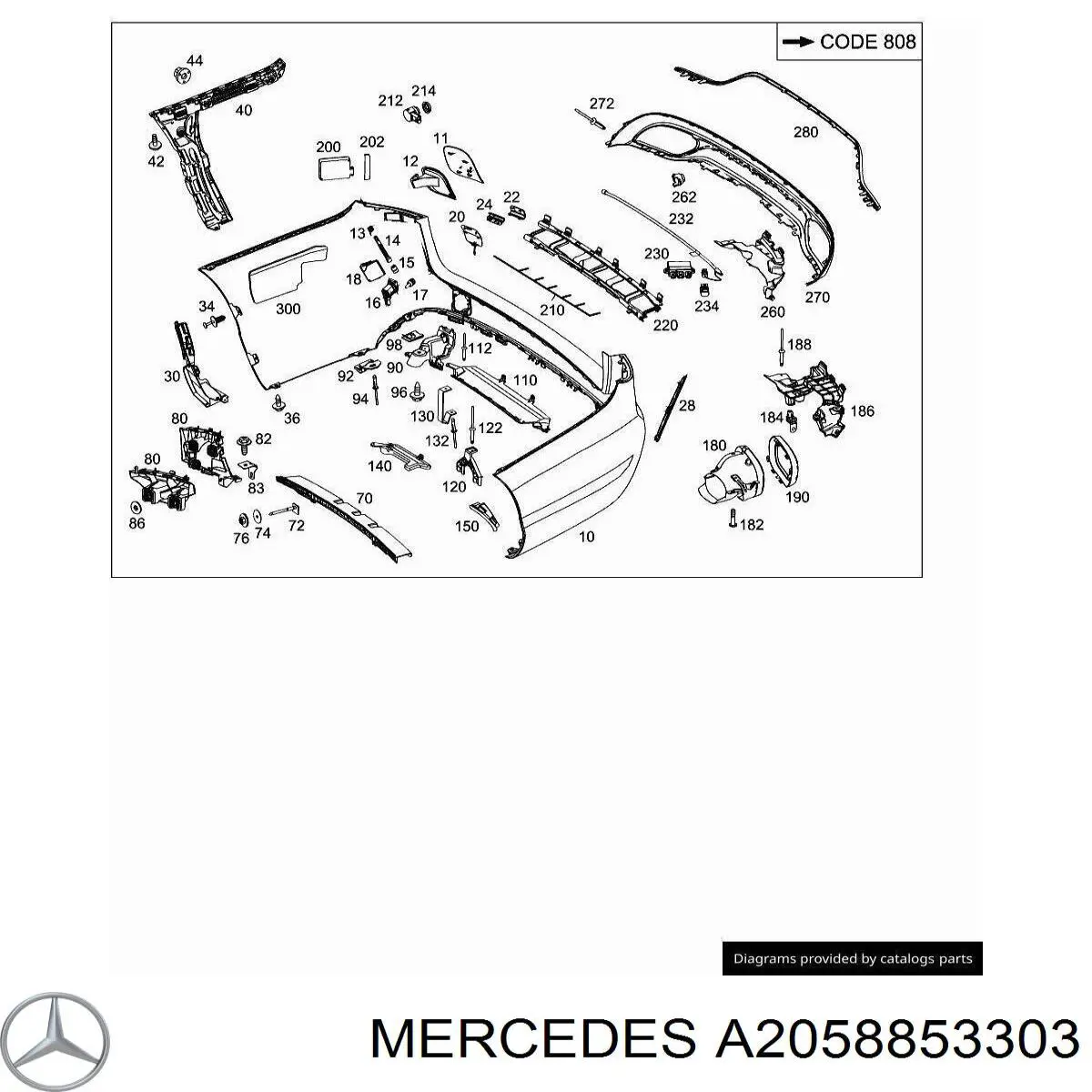  Mercedes A2058853303 ціна, від 71.96 USD