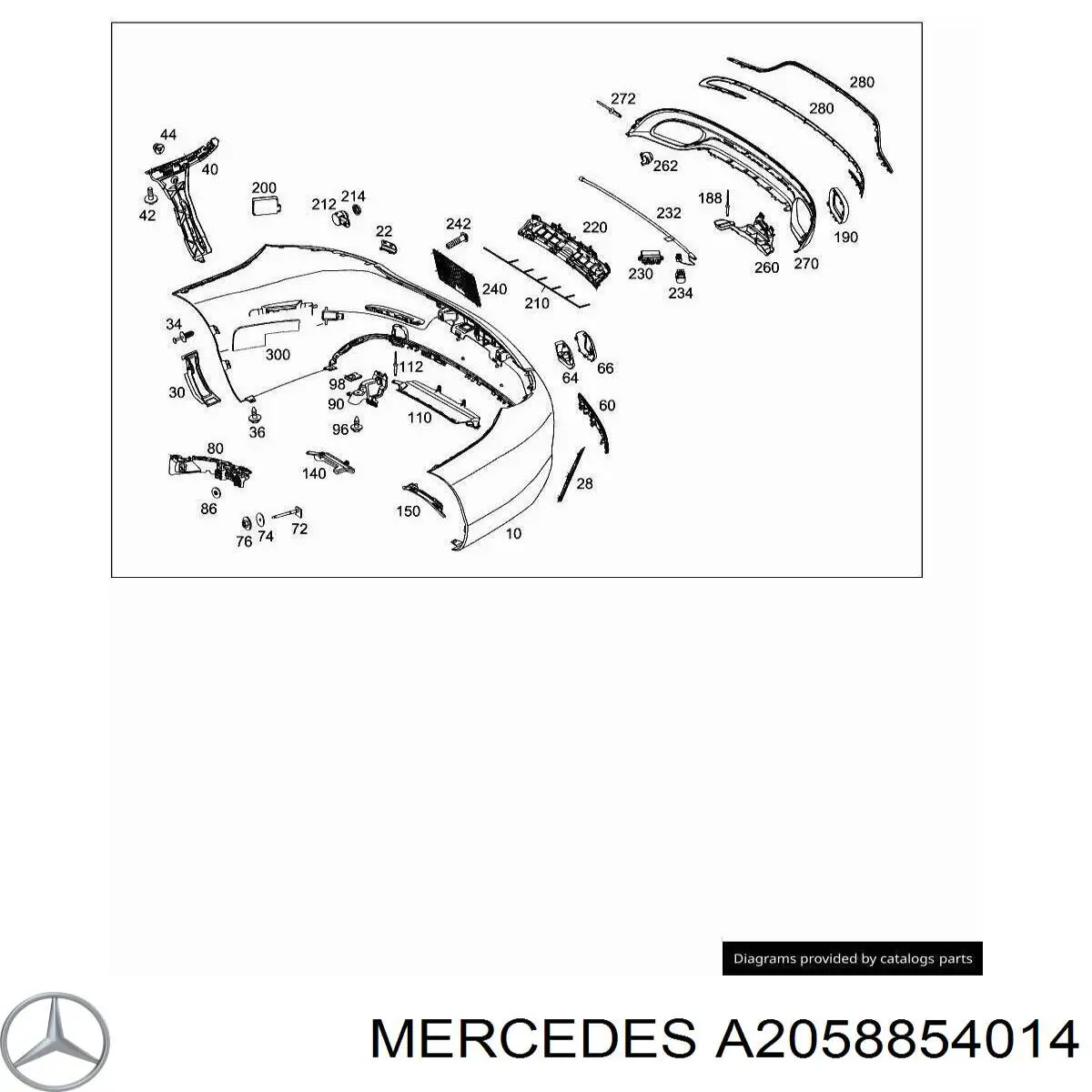 Купити A2058854014 Mercedes 