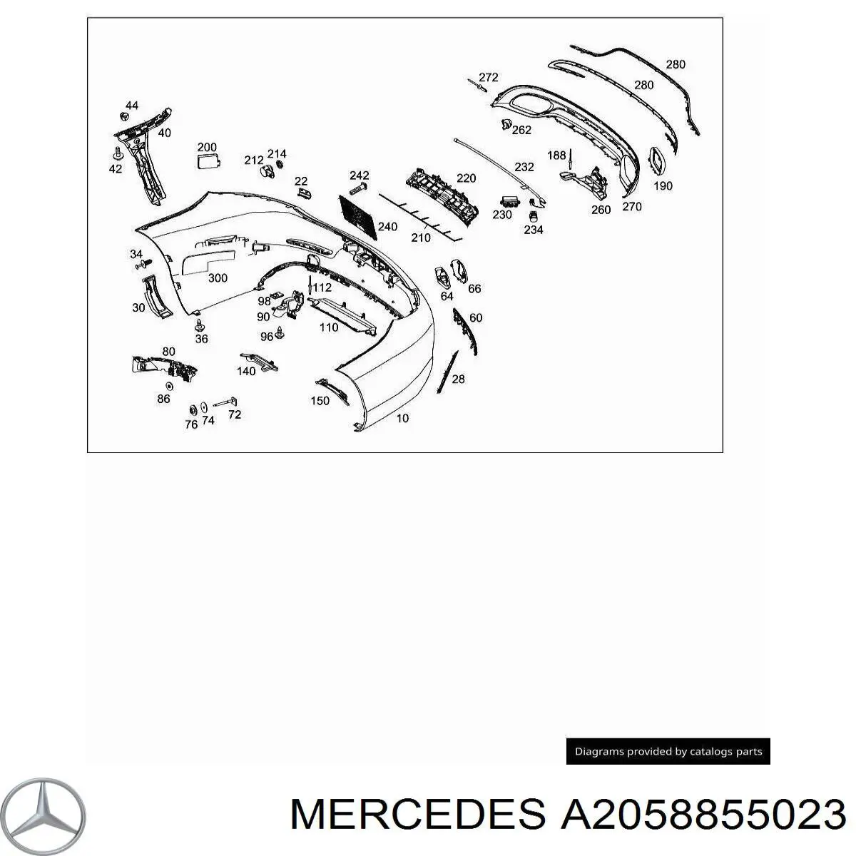  Mercedes A2058855023 ціна, від 41.90 USD