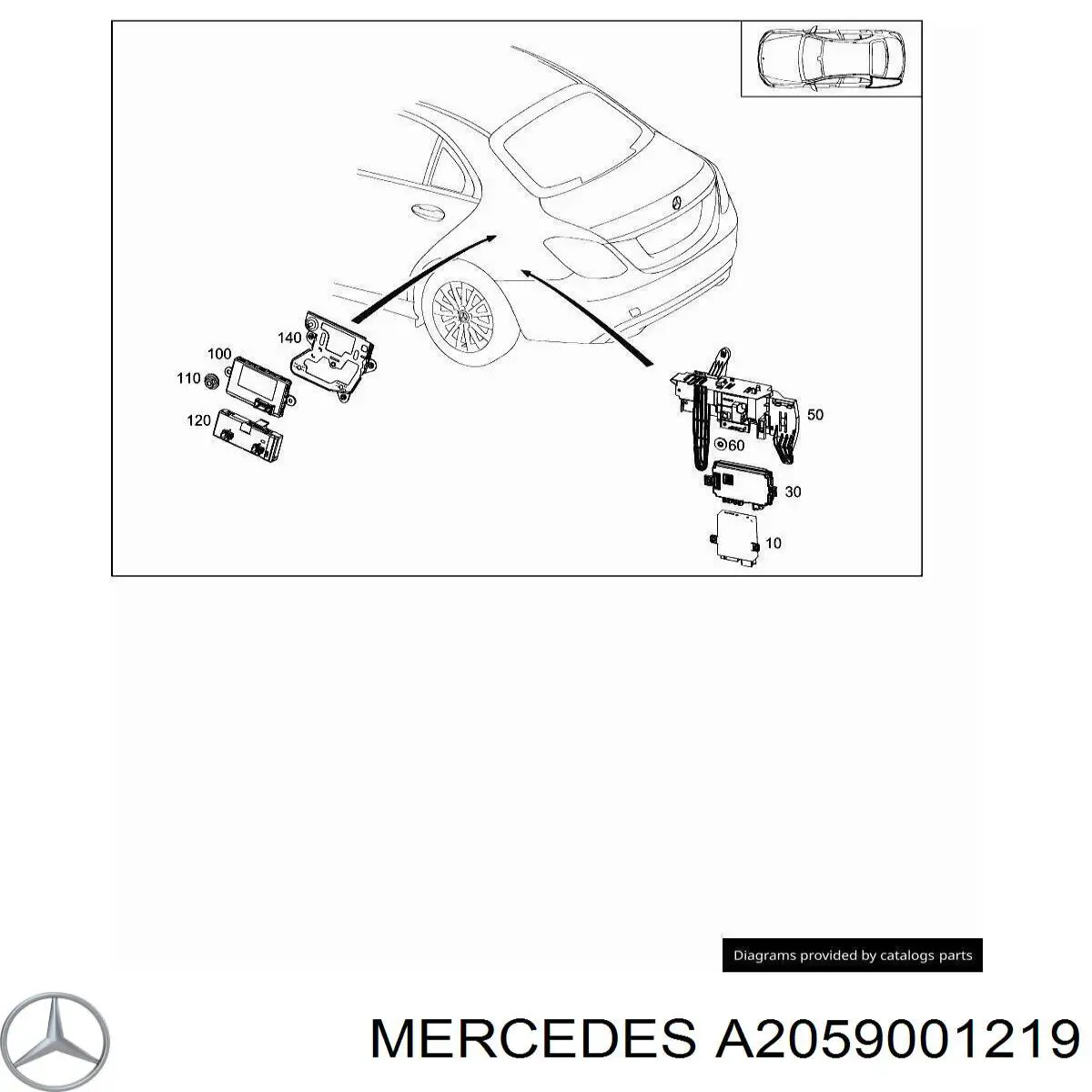  Mercedes A2059001219 ціна, від 352.90 USD