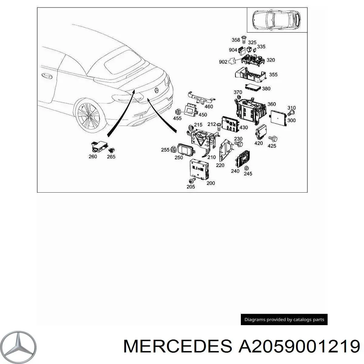 A2059001219 Mercedes 