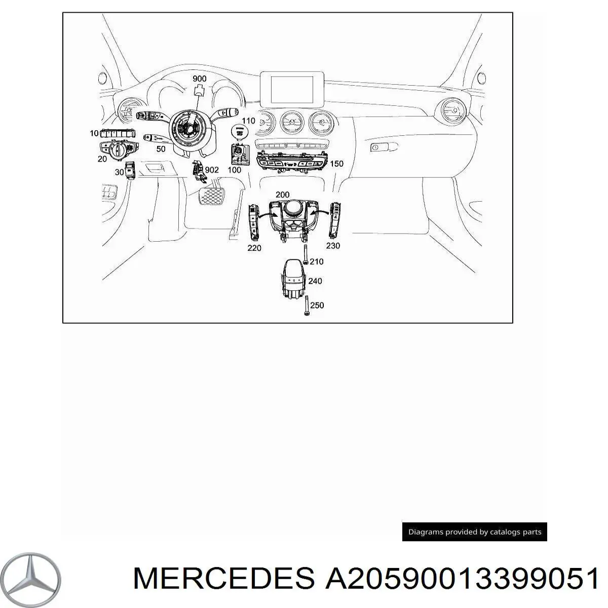 A20590013399051 Mercedes Перемикач підрульовий