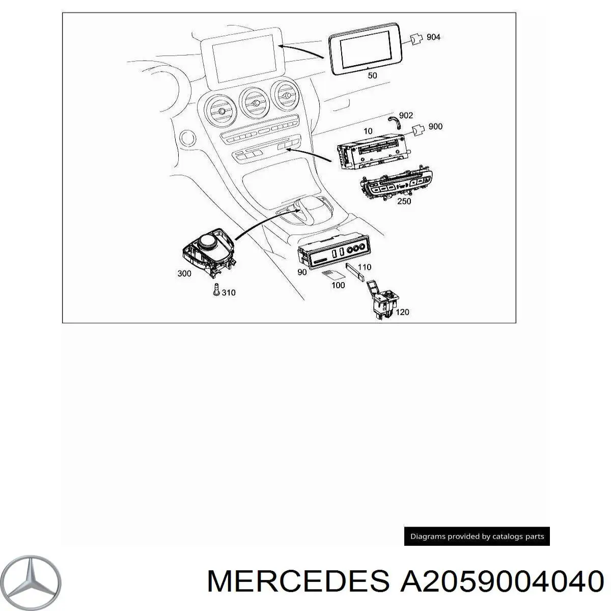  Mercedes A2059004040 ціна, від 245.78 USD