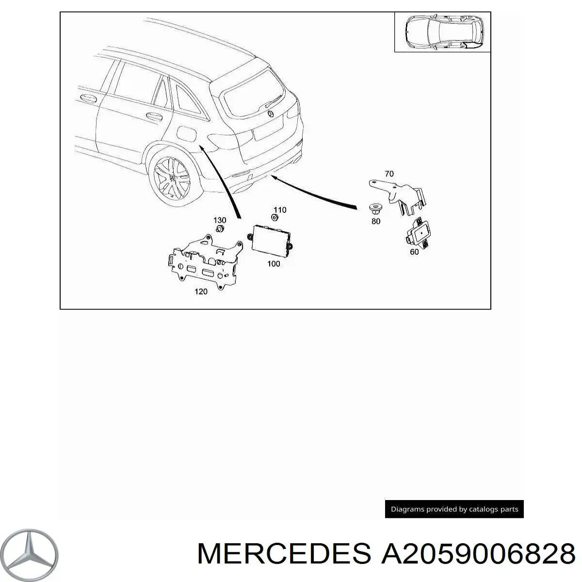  Mercedes A2059006828 ціна, від 183.41 USD