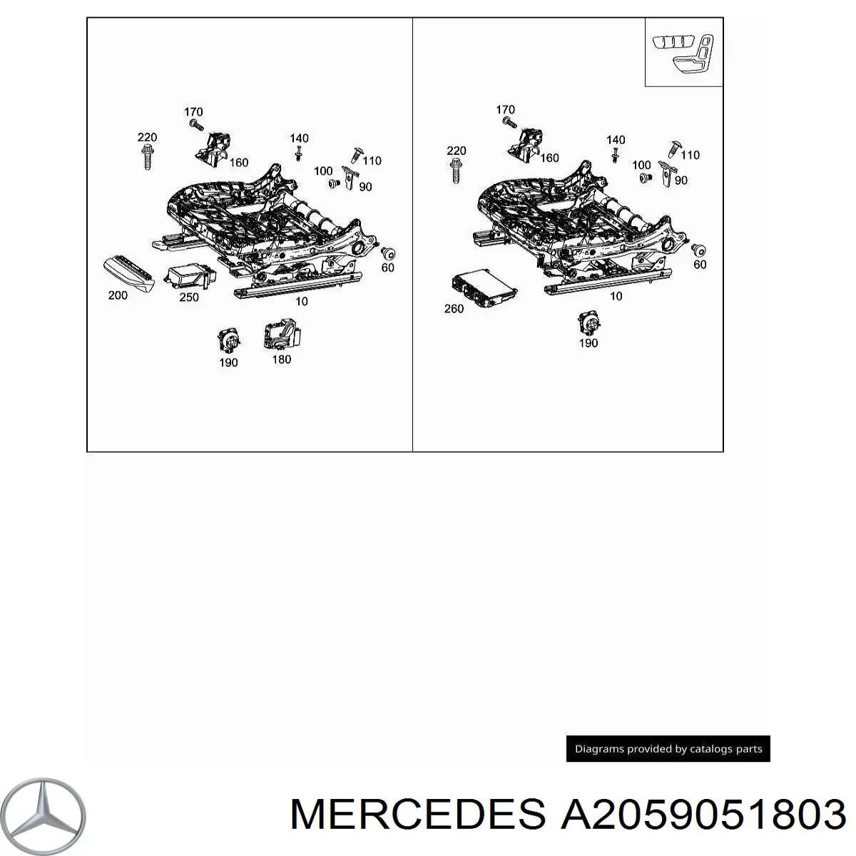  Mercedes A2059051803 ціна, від 25.00 USD