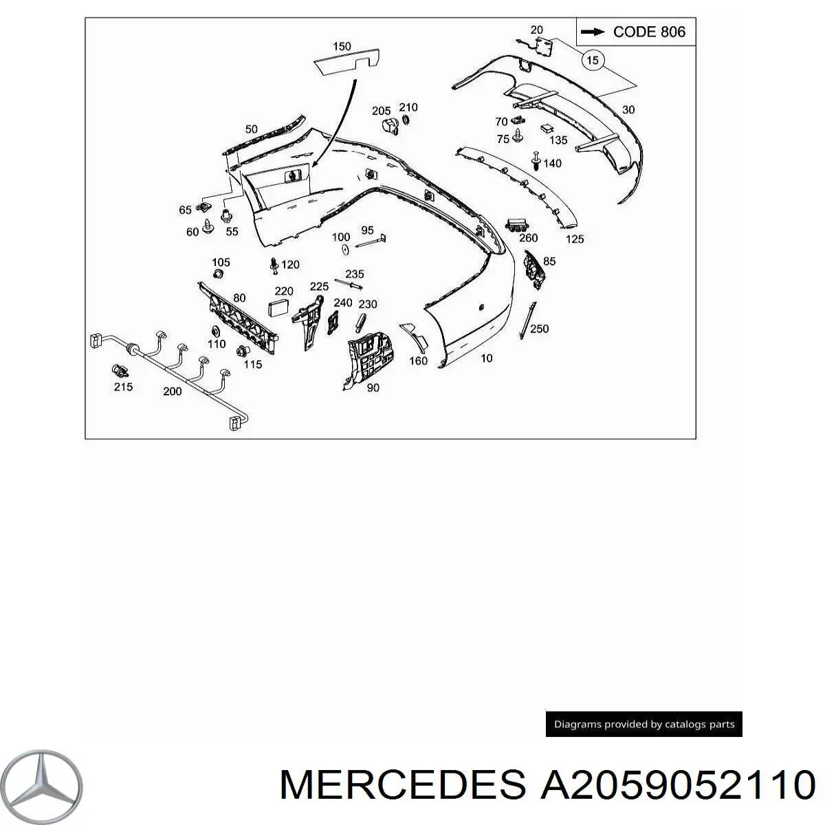 ЕБУ відкриття кришки багажника / двері 3-й (5-й) Mercedes A2059052110 ціна, від 51.31 USD