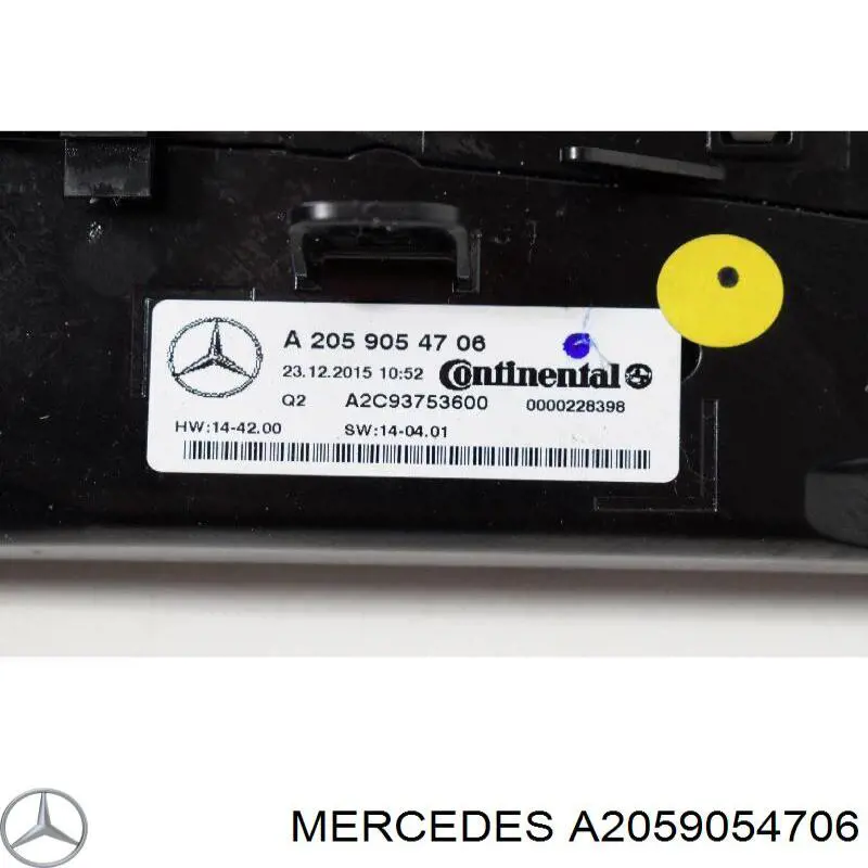 2059054706 Mercedes реостат/перемикач-регулятор режиму обігрівача салону