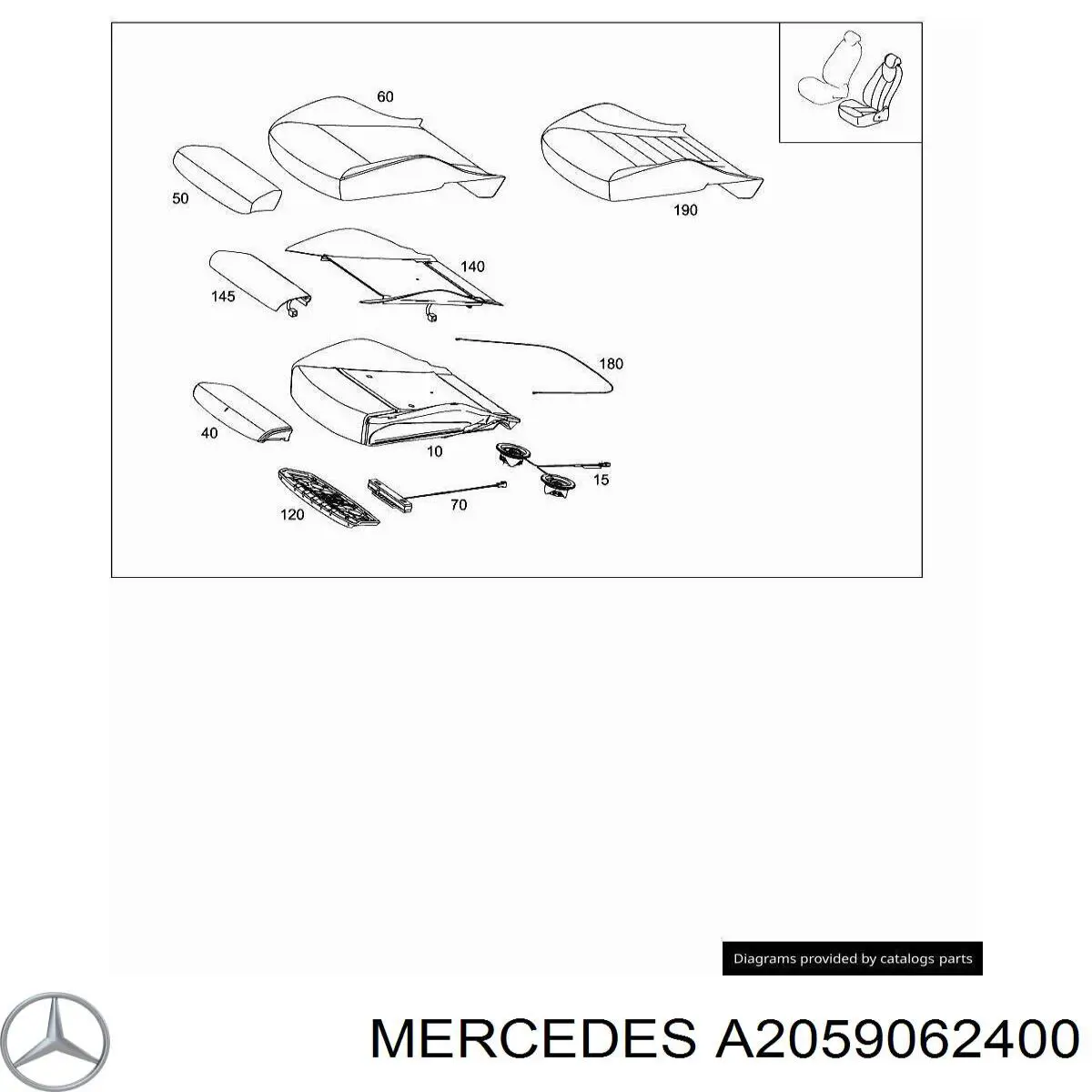  Mercedes A2059062400 ціна, від 32.45 USD