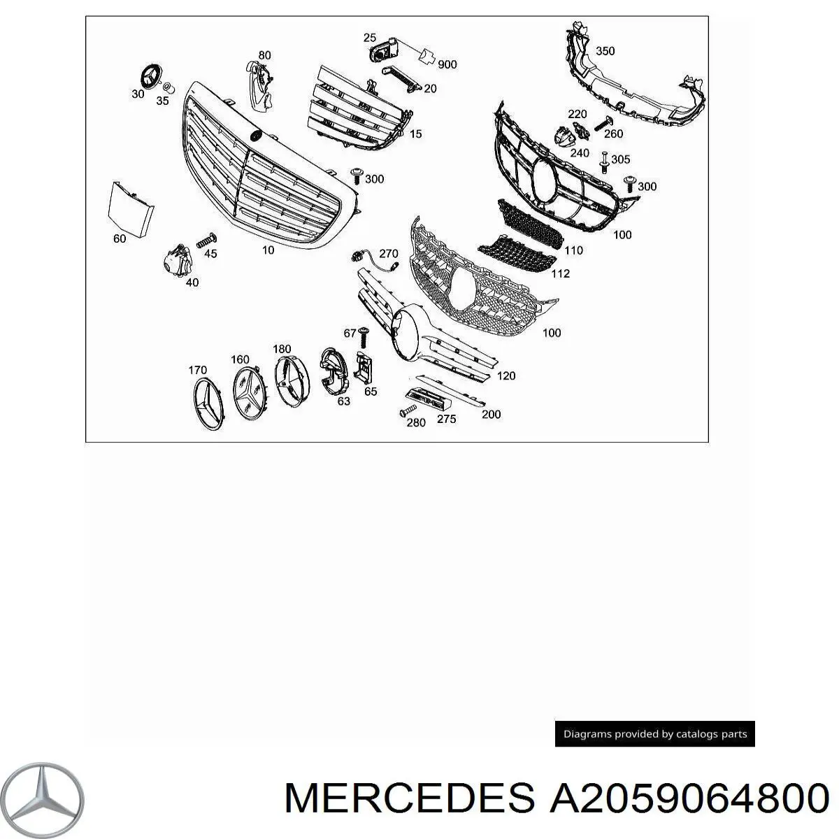  Mercedes A2059064800 ціна, від 152.03 USD